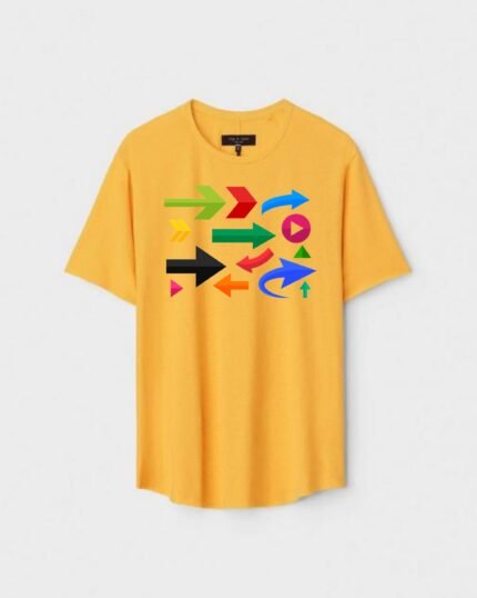 Unisex Designer Premium Quality Printed T-Shirt For Boys And Girls :: Cloth type : Cotton - Colour :: Yellow